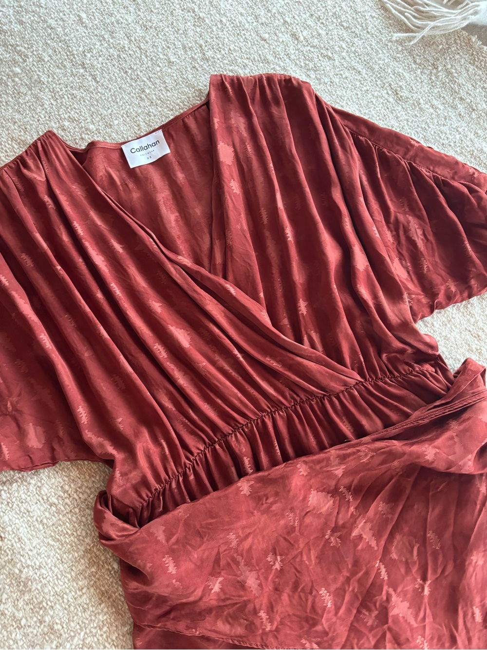 “Silk” Kimono Wrap Dress - Picture 9 of 12